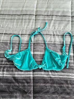 Turquoise Triangle Bikini Top - Women Swim Bikini